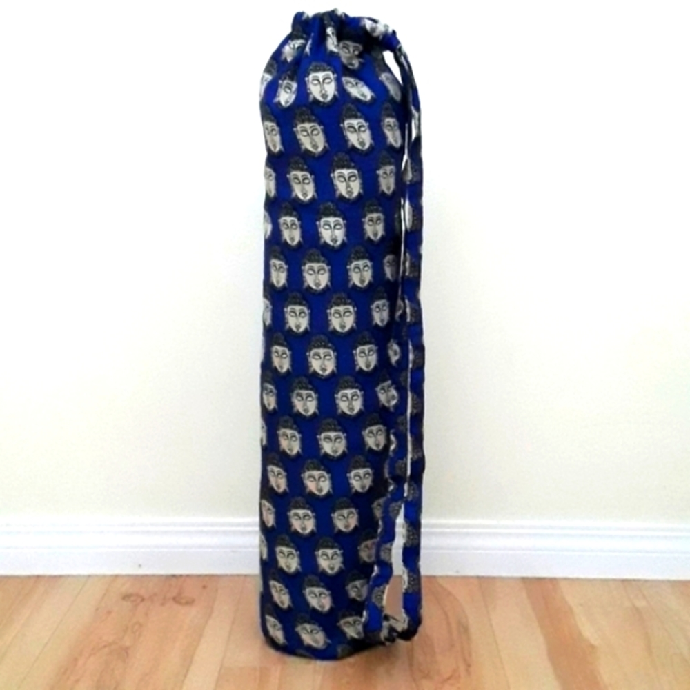 BUDDHA FACE COTTON YOGA MAT BAG